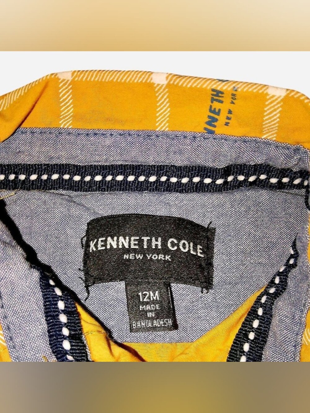 Kenneth Cole Orange Plaid Short-Sleeve Shirt with Black Pants Set - Picture 4 of 6